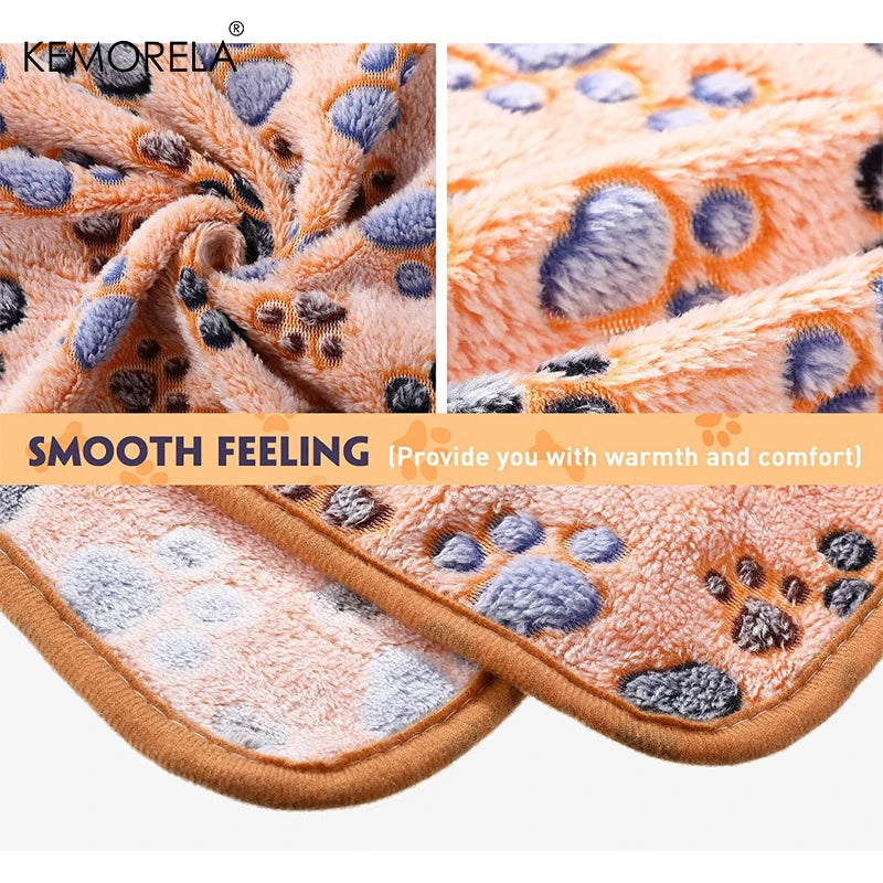 Soft Fluffy Pet Blanket – Paws & Elephant Pattern | Cats & Dogs Pet Blanket Mat Axl
