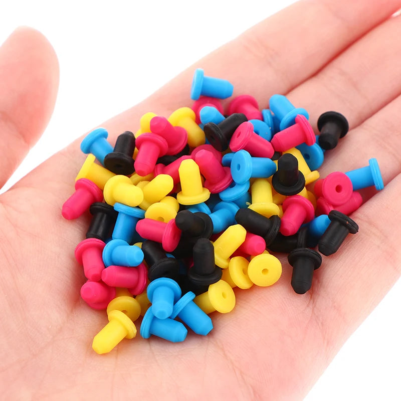 10-Pack 4mm Rubber Silicone Seal Plugs for Ink Printer Refill Printer Seal Plugs Axl