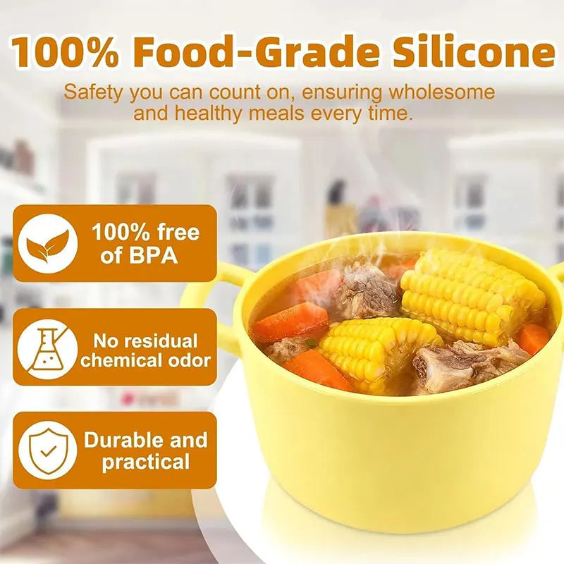 Silicone Microwave Steamer Bowl with Lid – 40oz Veggie Cooker Microwave Steamer Axl