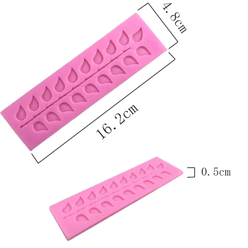 Vine Leaf Lace Silicone Mold – Fondant & Cake Decorating Silicone Baking Mold Axl Pink