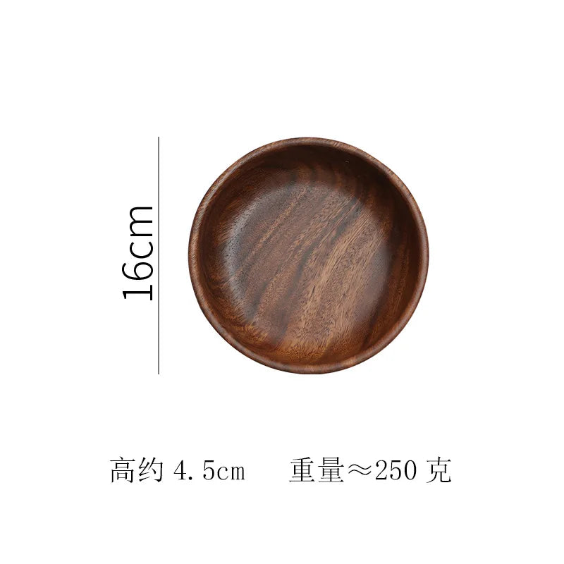Solid Walnut Wood Bowl – Handcrafted Salad & Fruit Bowl Wooden Serving Bowl Axl 16cm