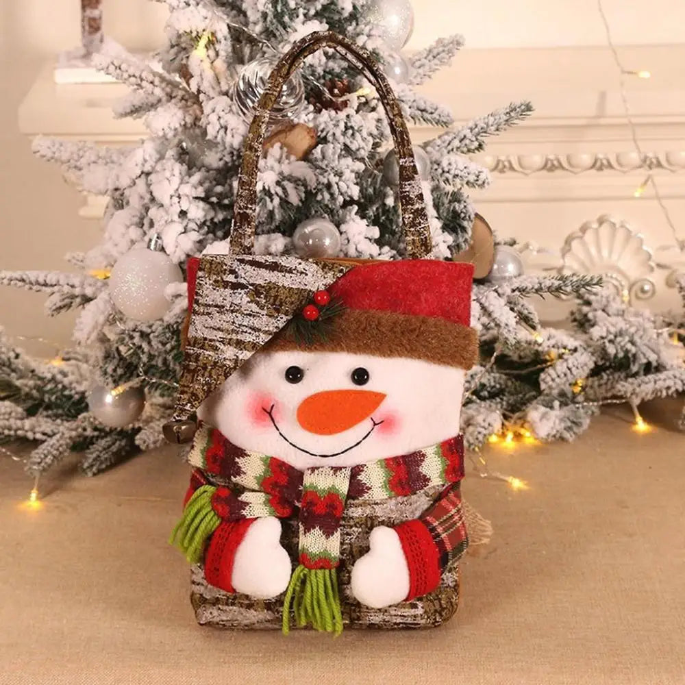 Christmas Candy Bags – Santa & Snowman Gift Holders | Xmas Décor Christmas Gift Bag Axl