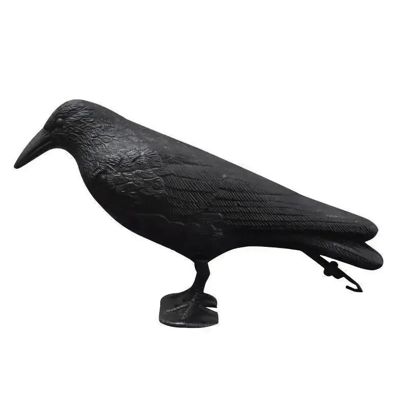 Realistic Black Crow Decoy Statue – Garden Bird Deterrent Garden Bird Decoy Axl