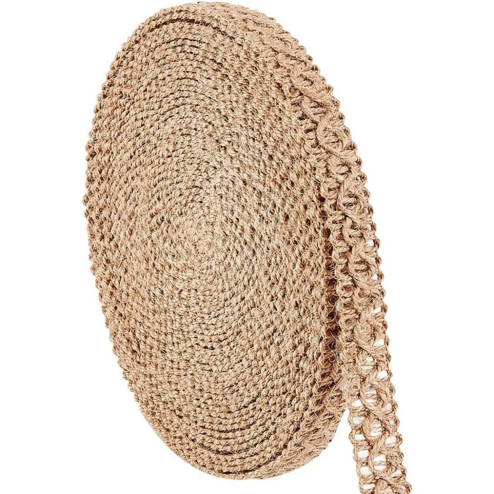 Braided Burlap Ribbon 10m – Rustic Jute Gimp Braid Trim Craft Ribbon Trim Axl