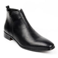 Men's Chelsea Boots – Zipper Chunky Heel PU Leather Ankle Boot Men's Chelsea Boots Axl black 44