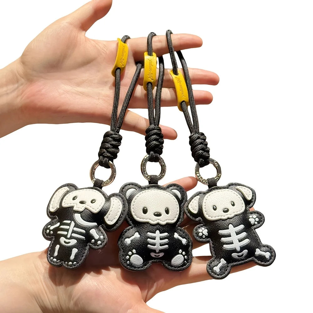 Faux Leather Animal Keychain Pendant – Halloween Gift Keychain Bag Pendant Axl