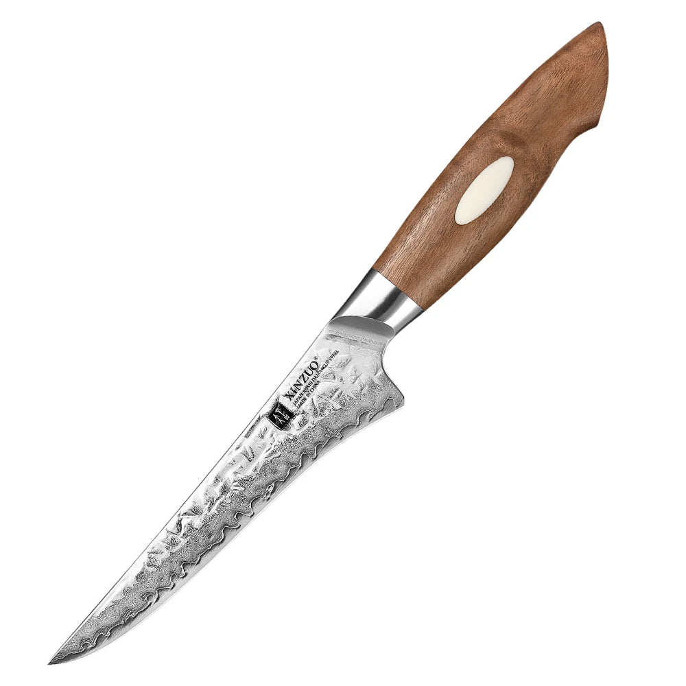 XINZUO 6" Damascus Boning Knife – 67-Layer AUS10 Steel Damascus Boning Knife Axl Only Knife