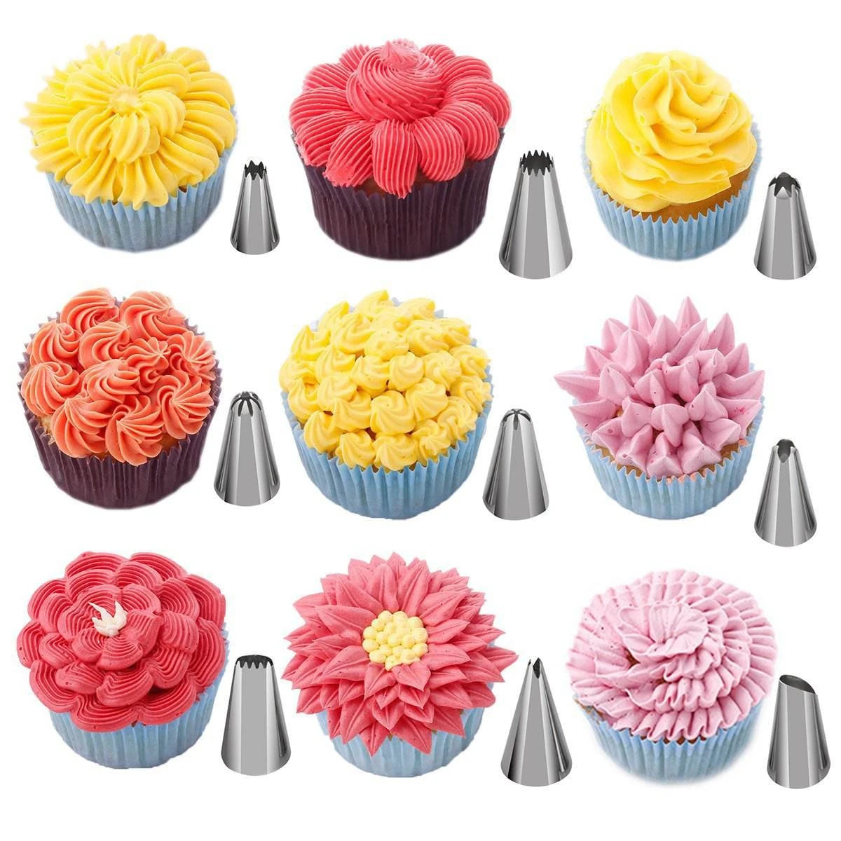 78-Piece Cake Decorating Set – Piping Bags, Tips & Nozzles Cake Decorating Kit Axl