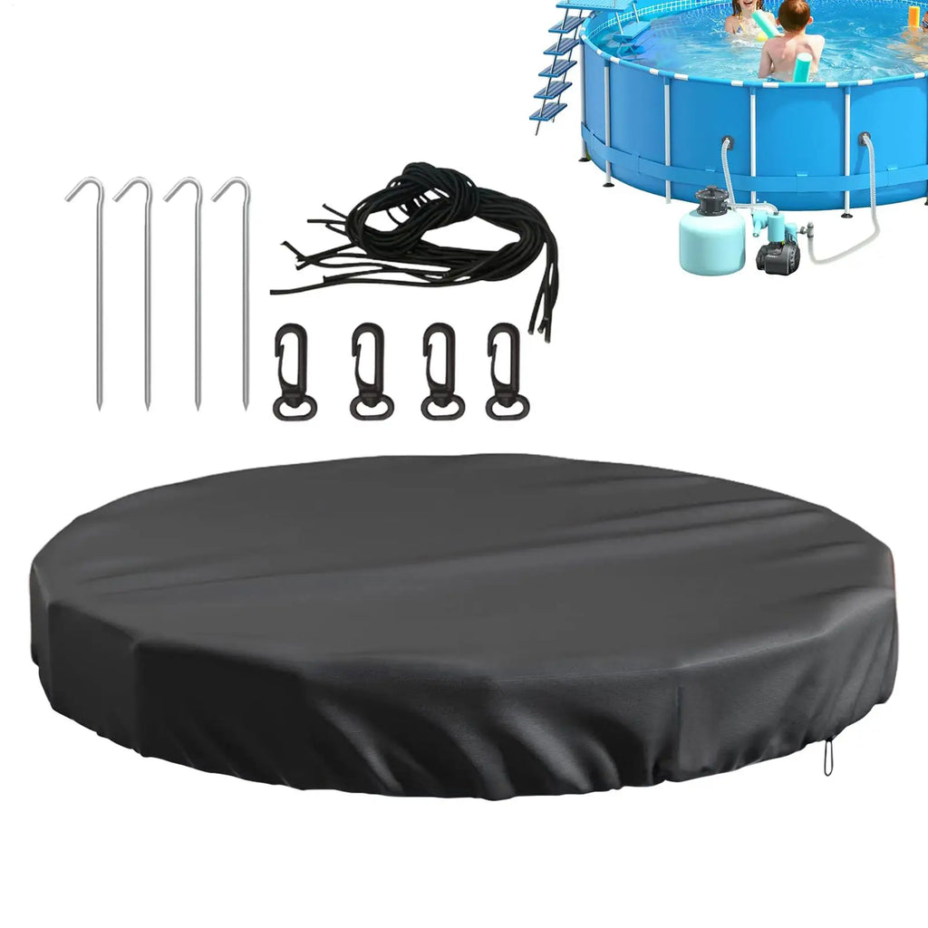 Round Pool Cover – Waterproof UV-Resistant Oxford, Foldable Round Pool Cover Axl