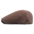 Mesh Beret Flat Cap – Breathable Retro Sun Hat | Unisex Mesh Beret Cap Axl Coffee