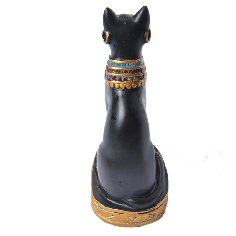 Egyptian Cat Goddess Figurine | Vintage Resin Statue Ornament Decorative Figurine Axl