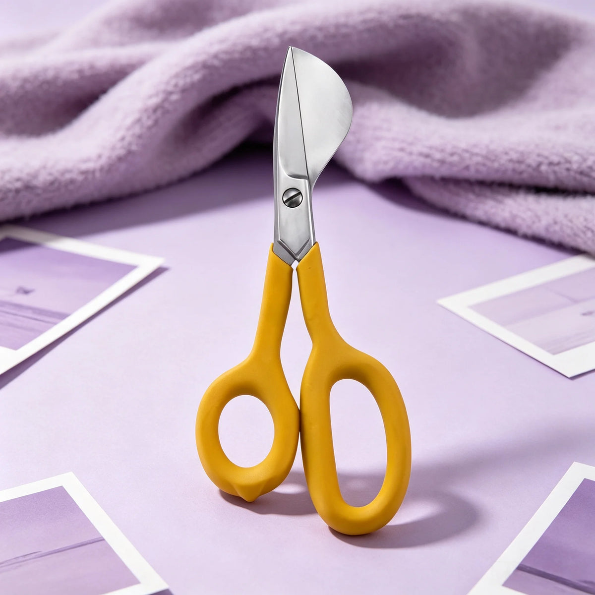 Duckbill Carpet Scissors – Pelican Blade Pile Trimming Tool Craft Scissors Axl Scissors-Yellow
