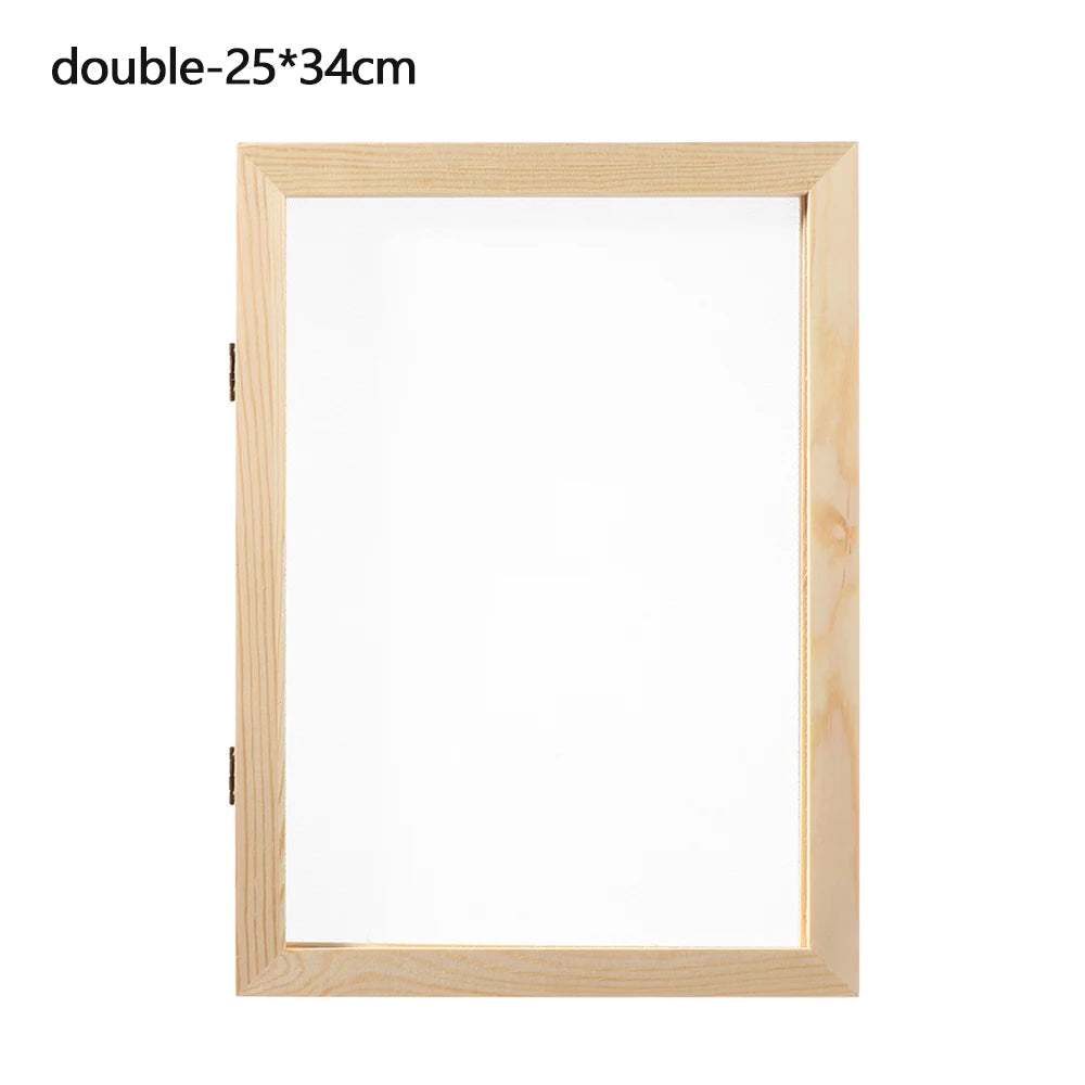 DIY Wood Paper Making Mould Frame – Multi-Size Mesh Screen Papermaking Mould Frame Axl double-25x34cm