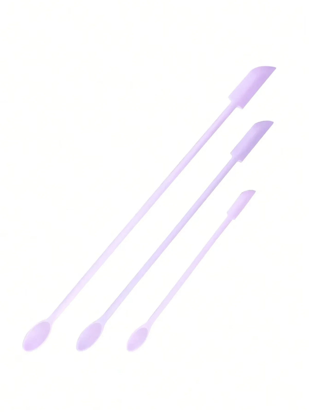 3-Piece Silicone Makeup Scraper Set – Foundation & Lotion Jar Makeup Scraper Set Axl 3Pcs Purple-GH8653