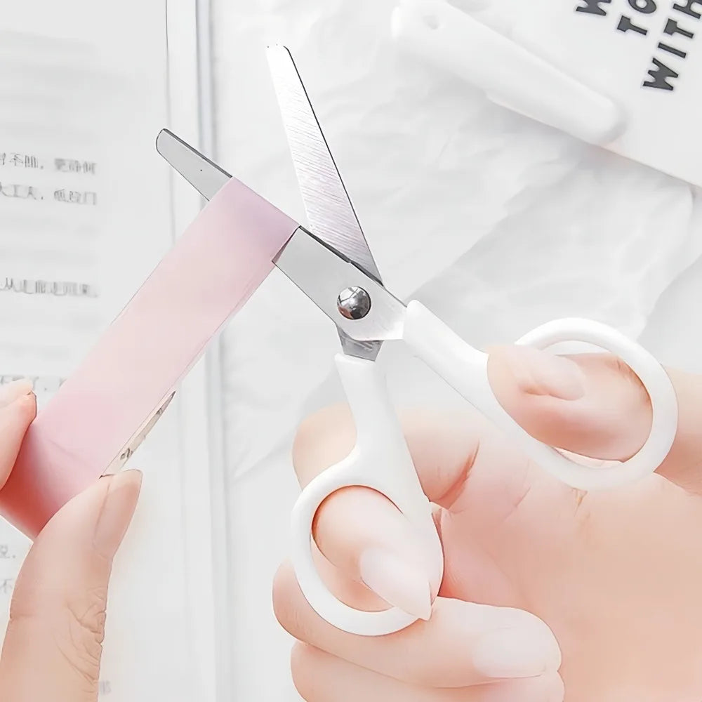 Kids Safety Scissors with Cover – Mini Cartoon Paper Cutter Kids Safety Scissors Axl
