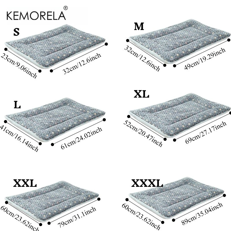 KEMORELA Pet Mat – Thick Cushioned Dog & Cat Bed, Non-Slip Pet Sleeping Mat Axl