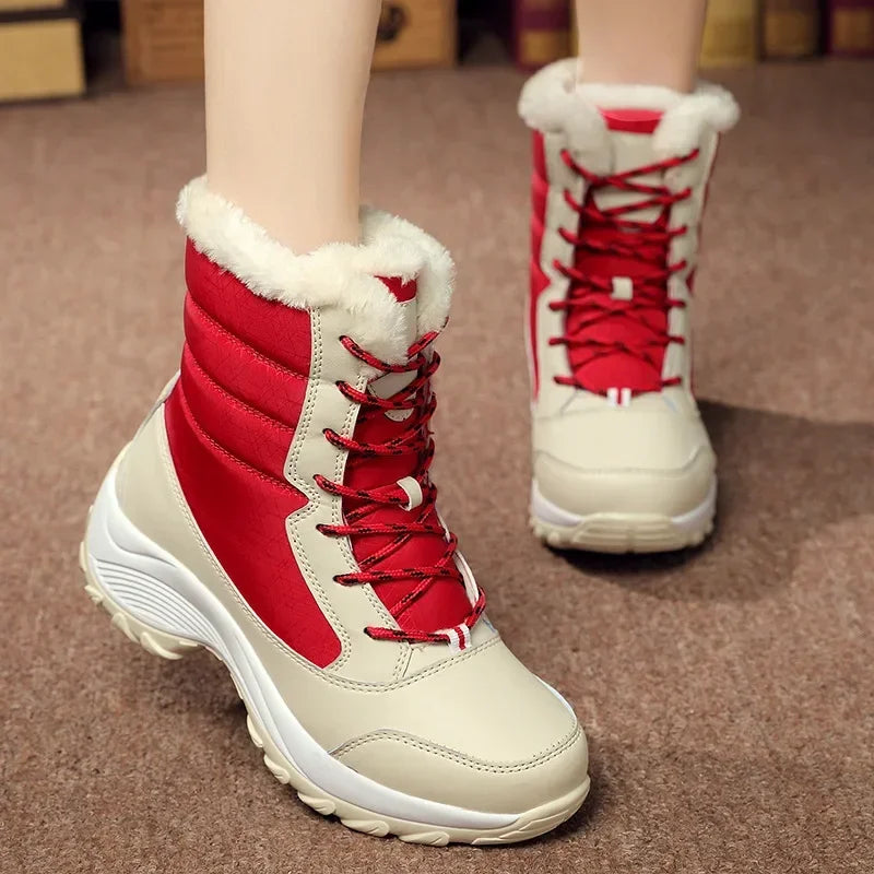 Women's Waterproof Plush Wedge Ankle Snow Boots – Winter 2025 Winter Ankle Boots Axl