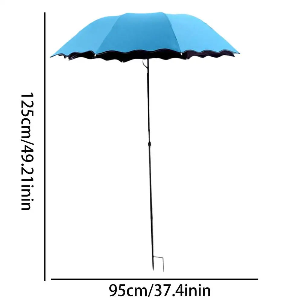 Plant Shade Umbrella with Metal Stake – UV & Rain Protection Garden Shade Umbrella Axl Blue