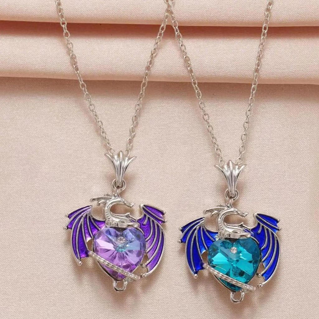 Crystal Dragon Pendant Necklace – Birthstone Gift for Women Pendant Necklace Axl