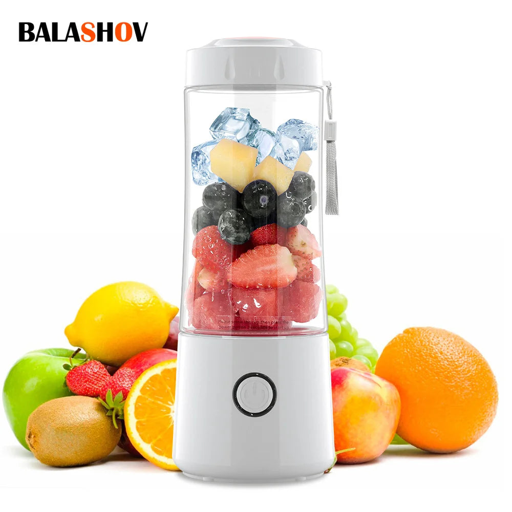 BALASHOV Portable Mini Electric Juicer Blender Cup 400ml Portable Juicer Blender Axl