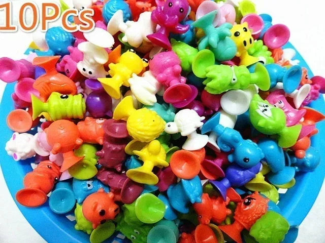 10-Pack Kids Ocean Animal Suction Cup Mini Figures Toy Set Mini Figures Set Axl