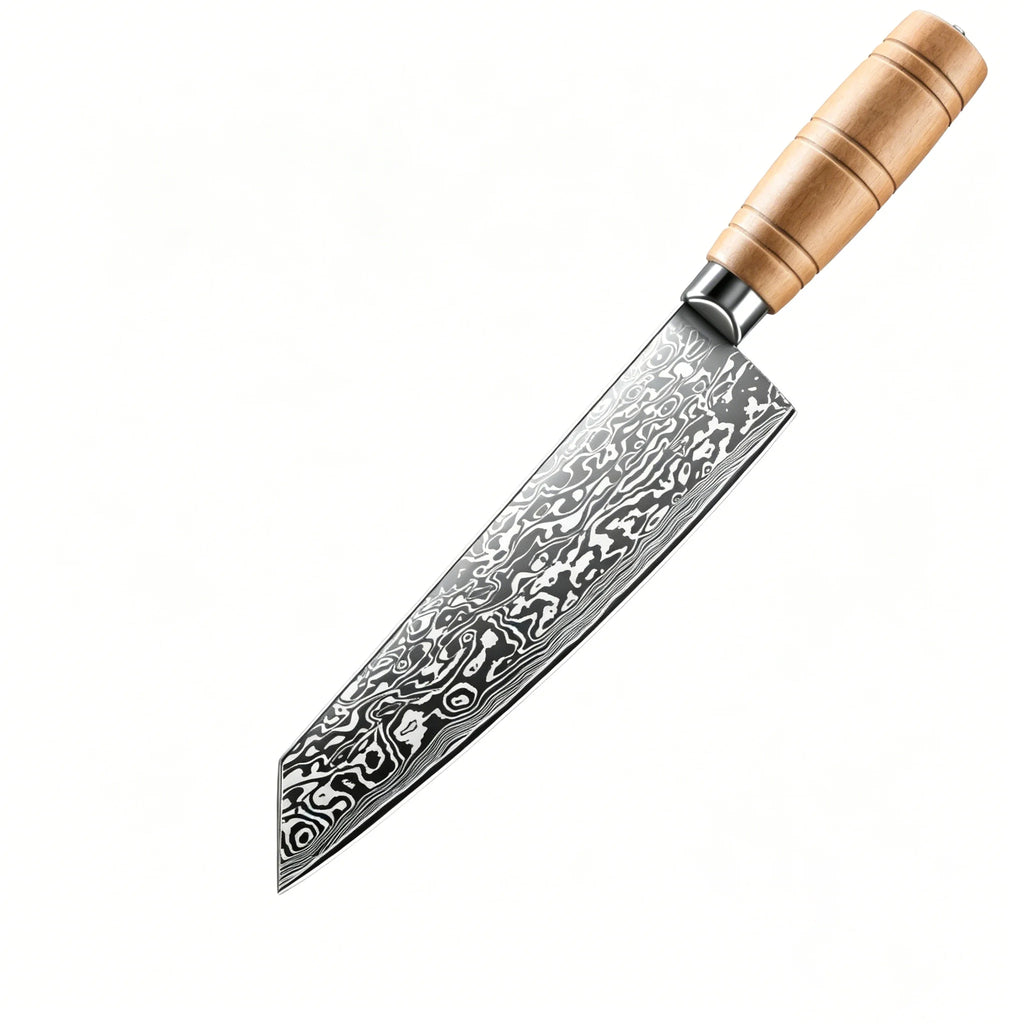 Damascus Chef's Knife – Carbon Steel & Solid Wood Handle Damascus Chef's Knife Axl Kitchen knife