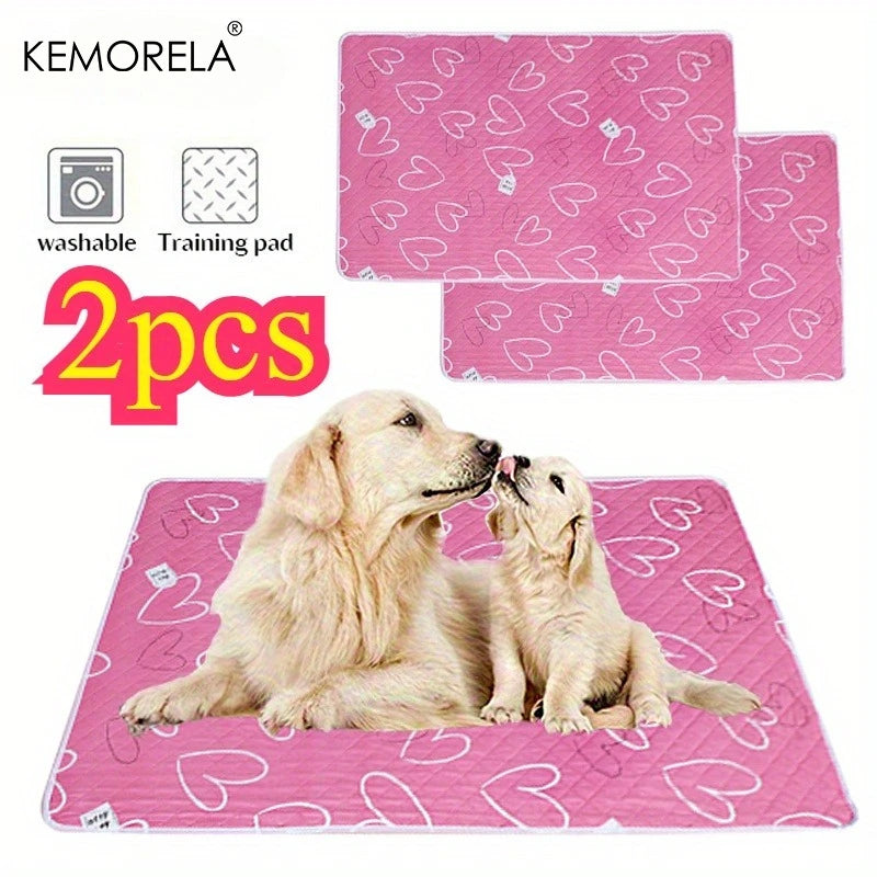 KEMORELA 2-Pack XL Reusable Pet Pee Liner Mat | Non-Slip Pet Liner Mat Axl