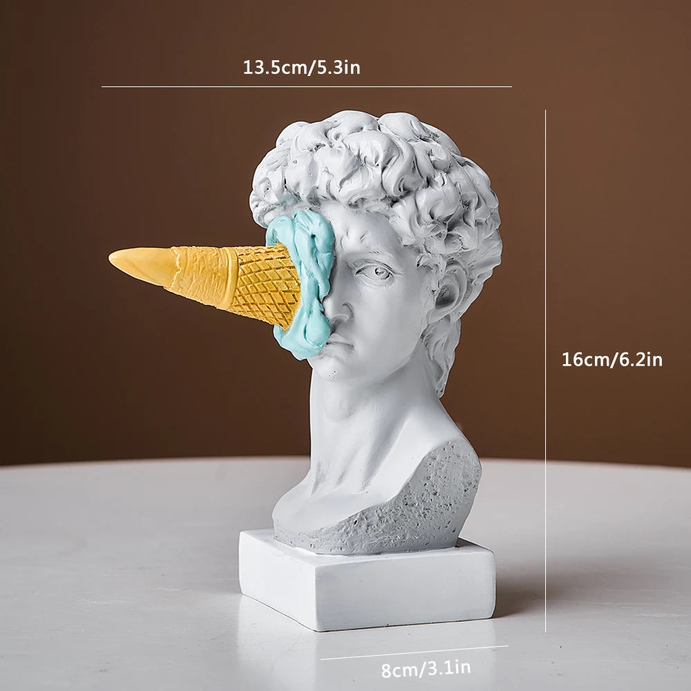 Nordic Ice Cream David Figurine | Resin Sculpture Home Decor Decorative Figurine Axl A