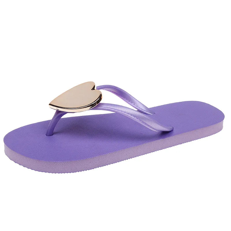 YBQJOO Women's Non-Slip Beach Flip Flops – Flat Slippers Women's Flip Flops Axl A319 purple 42-43