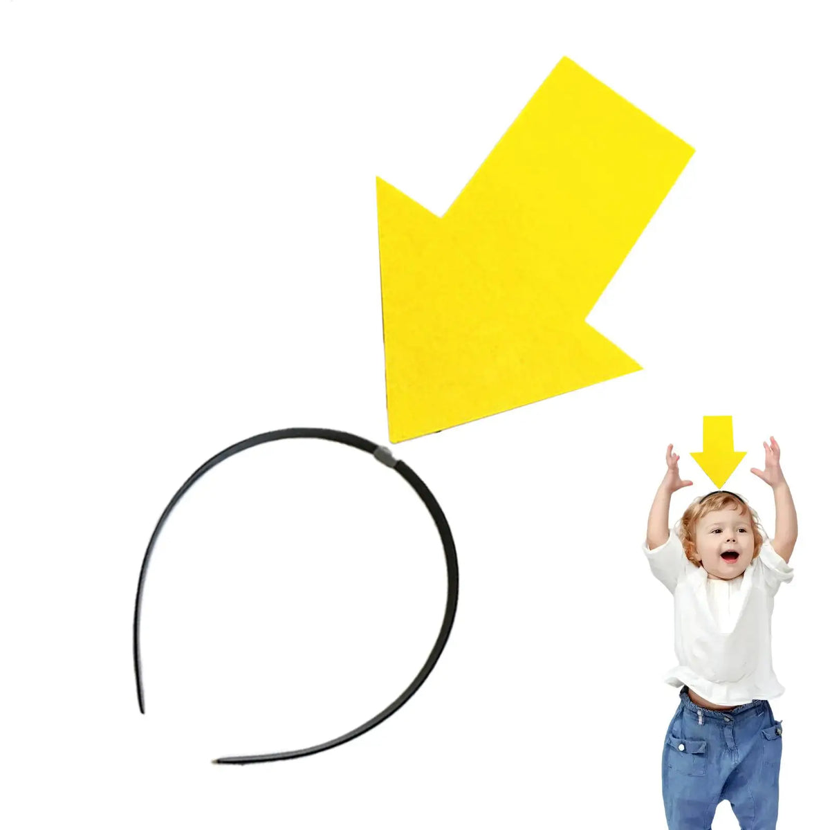 Arrowhead Exclamation Mark Headband – Funny Party Hair Band Novelty Headband Axl