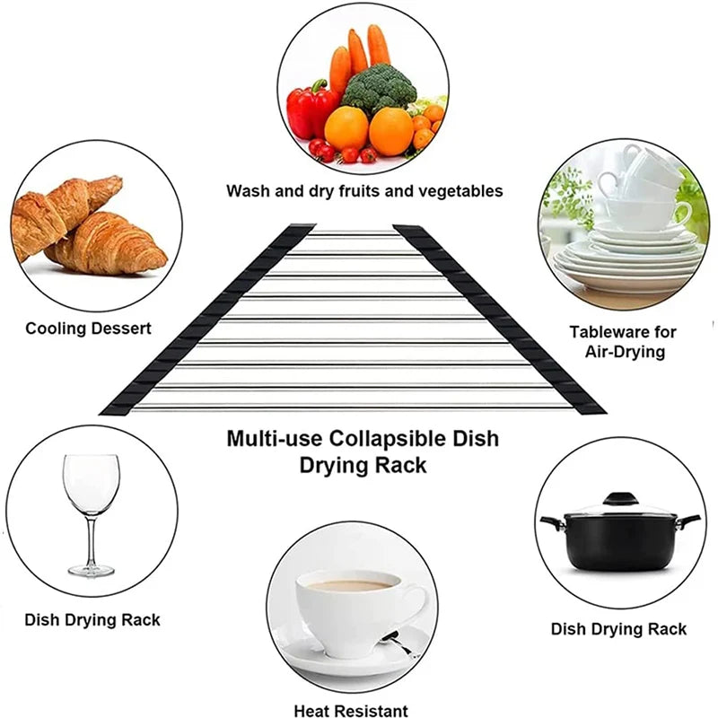 Triangle Foldable Dish Drying Rack – Stainless Steel Sink Caddy Dish Drying Rack Axl