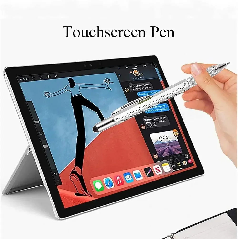 7-in-1 Stylus Pen – Ballpoint, Screwdriver, Ruler & Level Multifunctional Stylus Pen Axl