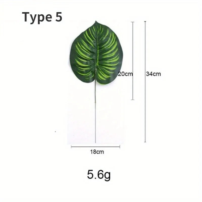 Artificial Tropical Palm & Monstera Leaves | Hawaiian Party Decor Artificial Tropical Leaves Axl Olive