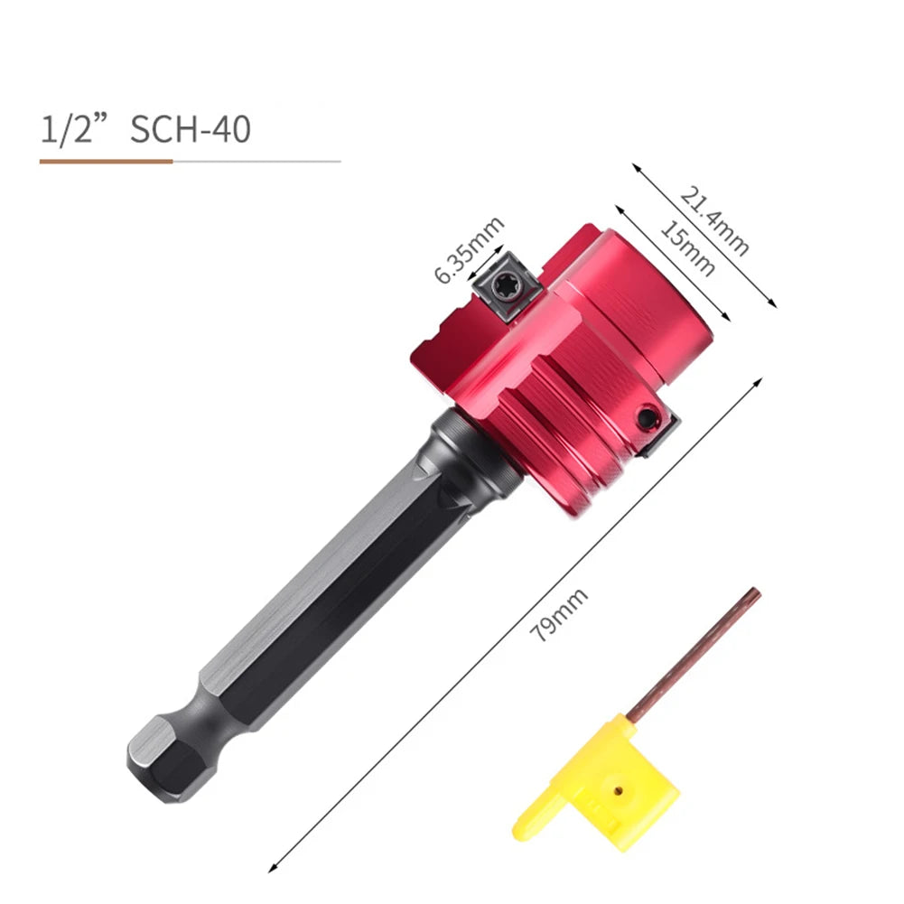 PVC Pipe Reamer 6.35mm Hex Shaft – Deburring Plumbing Tool Pipe Reamer Tool Axl type A China Mainland