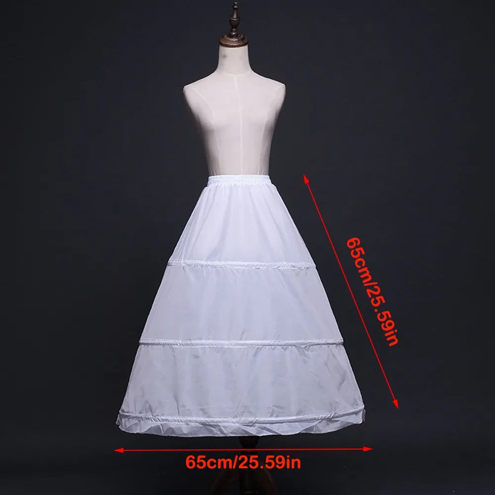 Women's 3-Hoop Crinoline Petticoat Underskirt 65/78/90cm Crinoline Petticoat Axl 65cm