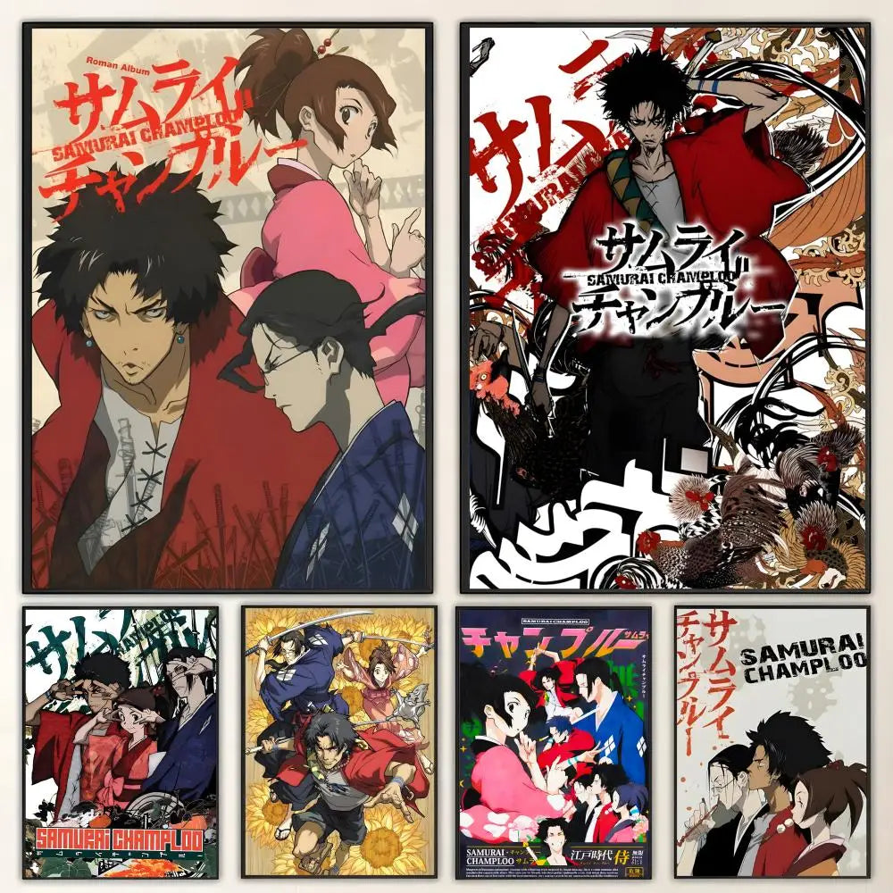Samurai Champloo Anime Poster – HD Waterproof Wall Art Decor Anime Wall Poster Axl