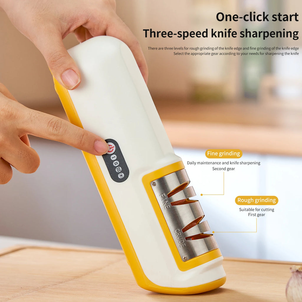 4-Stage Handheld Knife Sharpener – Fast Kitchen Blade Tool Knife Sharpener Axl