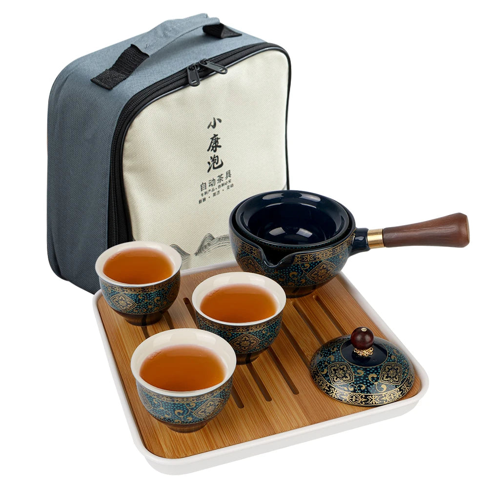 NICEYARD Chinese Gongfu Tea Set – 360° Porcelain Infuser Gongfu Tea Set Axl