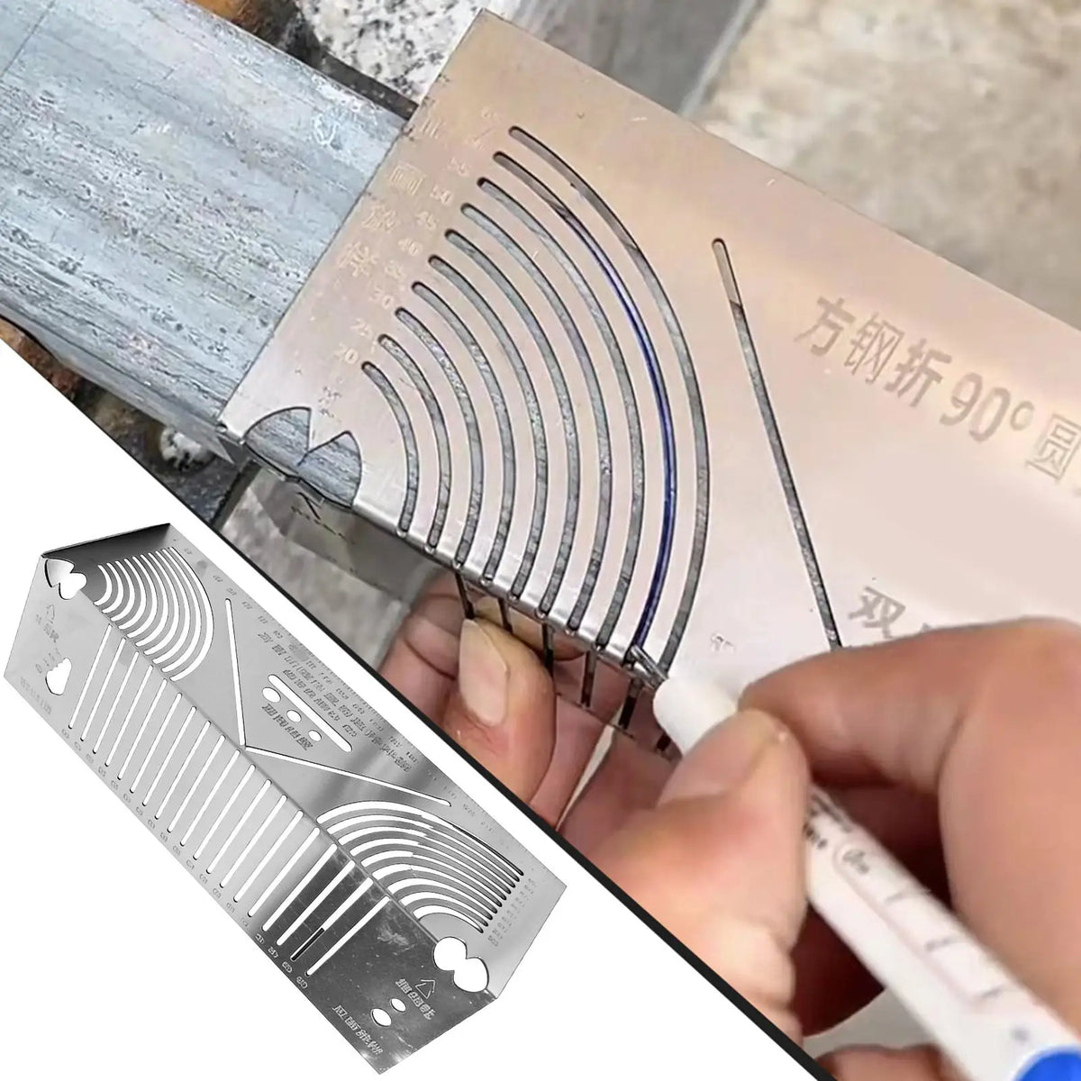 Stainless Steel Angle Arc Marking Tool | Pipe Saddle Guide Angle Arc Marking Tool Axl
