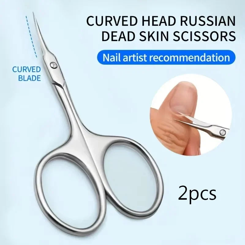 Professional Cuticle Scissors – Stainless Steel Nail & Brow Tool Cuticle Scissors Axl Light Grey