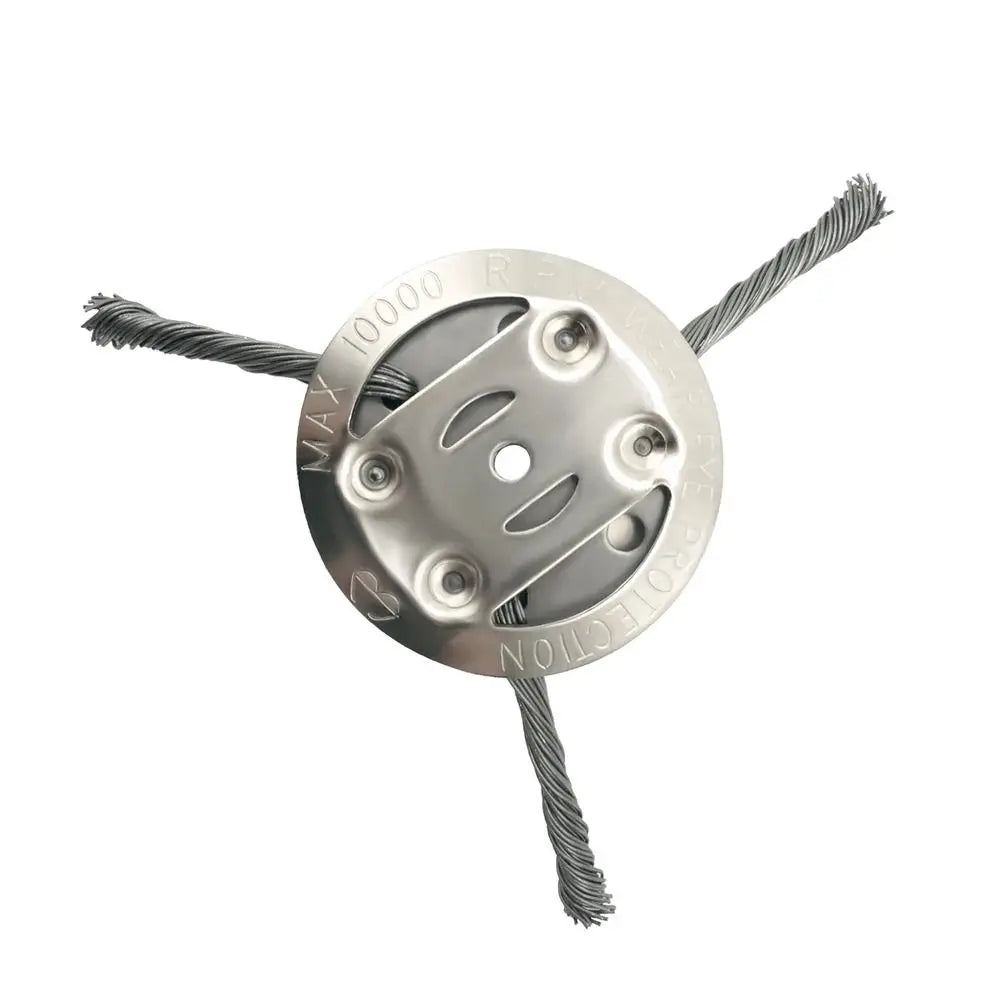 6-Inch Steel Wire Wheel Brush Head – Universal Grass Trimmer Trimmer Head Brush Axl