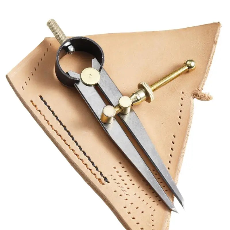 Spring Compass Divider – Adjustable Leather Edge Marking Tool Leather Marking Tool Axl