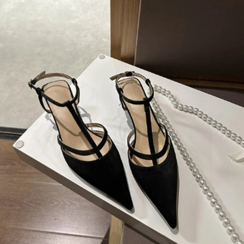 Women's Pointed Toe High Heel Mule Sandals – Satin Upper High Heel Mule Sandals Axl