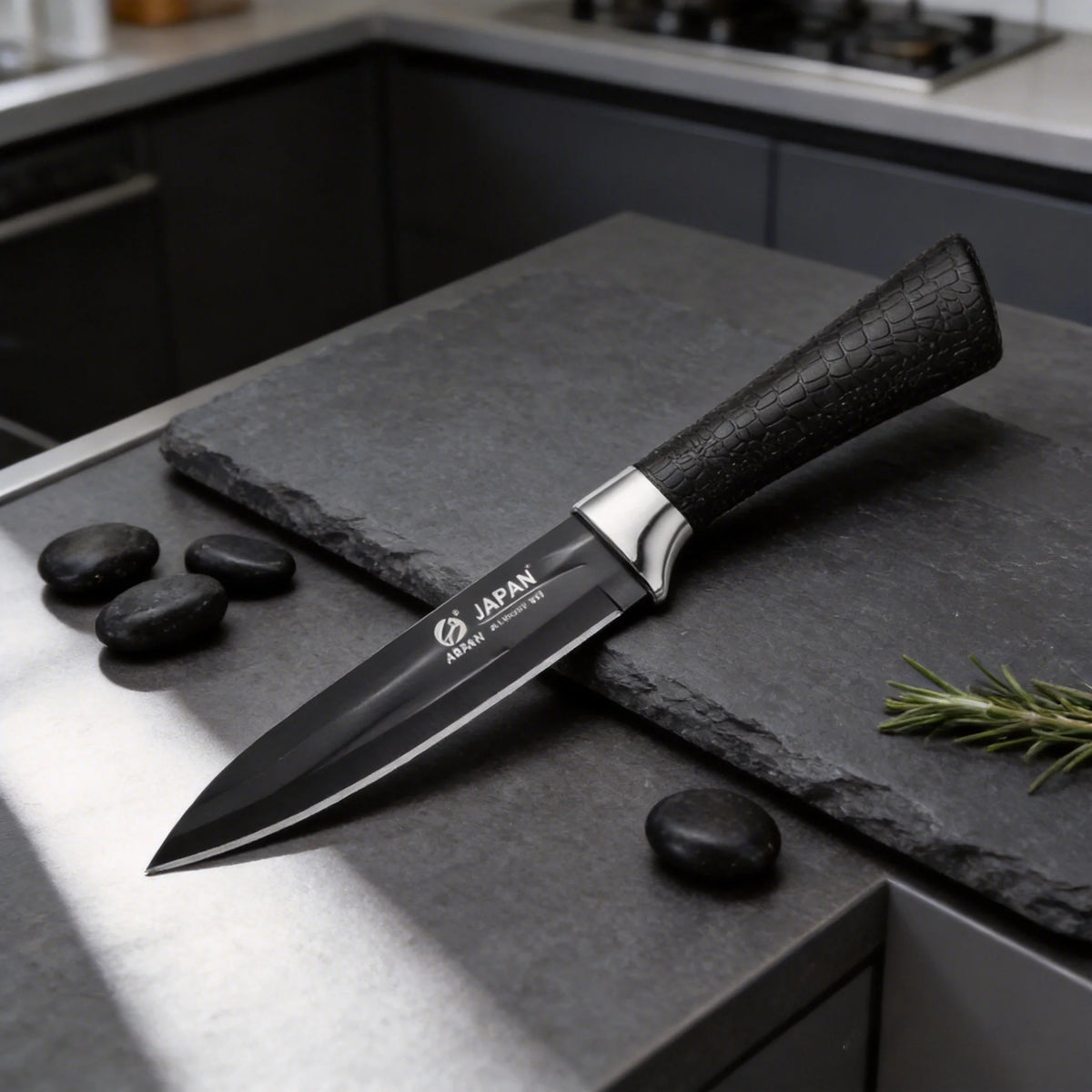 Japanese-Style Black Stainless Steel Paring Knife | Sharp Paring Knife Axl