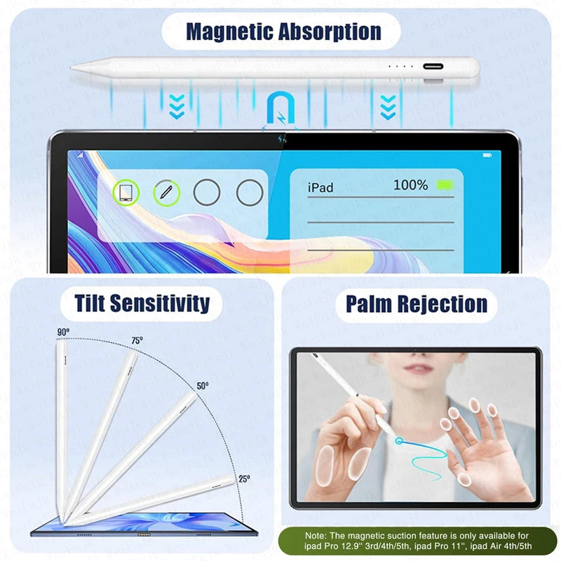 iPad Stylus Pen – Tilt, Palm Rejection & Magnetic Charging iPad Stylus Pen Axl