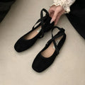 Women's Retro Mary Jane Flats – Square Toe Ballet Loafers Women's Flat Shoes Axl black 35