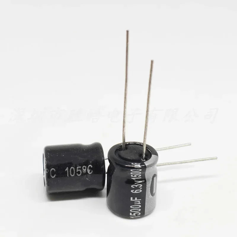 NioCen 6.3V 1500µF Audio Electrolytic Capacitors 8x20mm 30-50 PCS Electrolytic Capacitors Axl 30pcs