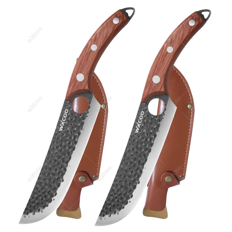 WXCOO Forged Chef Knife – Boning, Butcher & Meat Cleaver Kitchen Chef Knife Axl 2PCS