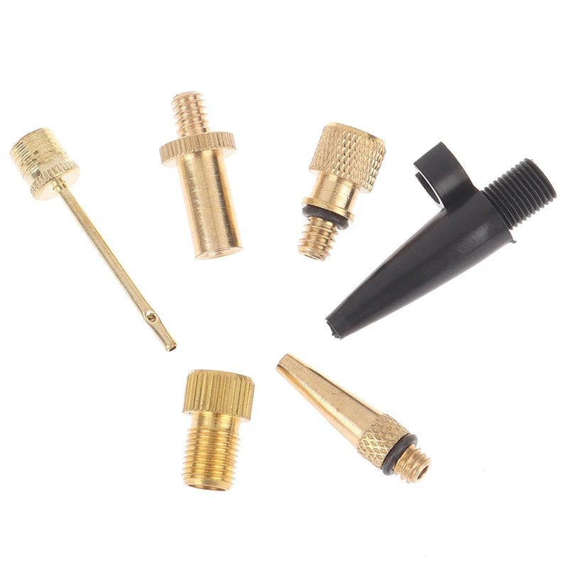 6-Piece Bike Valve Adapter Kit – Presta & Schrader Copper Nozzle Bike Valve Adapter Axl