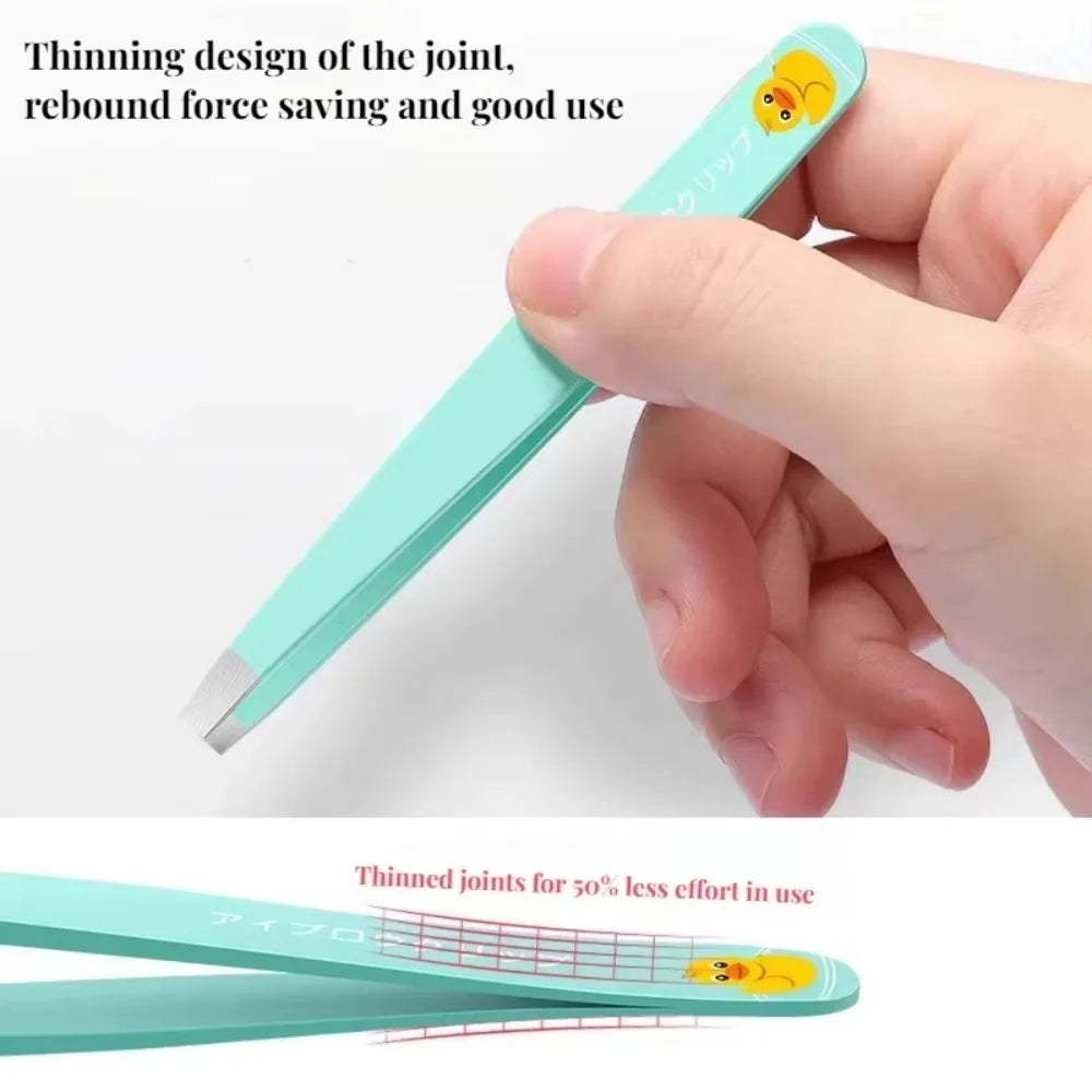 4-Piece Precision Eyebrow Tweezers Set – Stainless Steel Beauty Tool Eyebrow Tweezers Set Axl